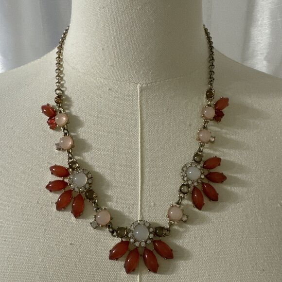 Bridgerton Women Necklace Statement Multicolor Stones Rhinestone Gold Chain - Picture 1 of 11